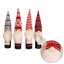 Amosfun 4 Pezzi Copri Bottiglia di Vino di Natale Gnomi Decorazioni per Bottiglie di Vino Forniture per Feste di Natale Gnomi Ripieni Bambole di Santa Elfo