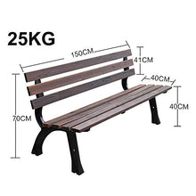 household products Panchine in Ghisa per Cortile Esterno, Panca da Giardino per Esterni in Legno Massello Anticorrosivo, Panche Portico Mobili da Esterno, Caricare 660 Libbre/Ospitare 2-4 Persone