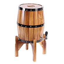 HWhome Verticale Botti di Rovere per Vino Rosso Botte di Invecchiamento 3L in Rovere, Botte di Vino Verticale con Rivestimento in Acciaio Inossidabile per Birra alla Spina, Whisky