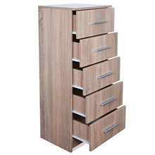 FAMIROSA Cassettiera Alta in Truciolato 41x35x106 cm Rovere