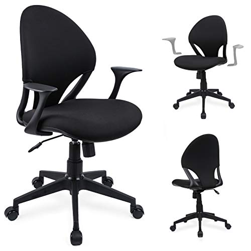 Komene Sedia Ufficio, Sedia Ergonomica, Sedia da Computer, Sedia da Scrivania, Altezza Regolabile, Ruote Silenziose, Funzione di Inclinazione Libera, Regolazione lombare90°-120°, Portata massima 136kg