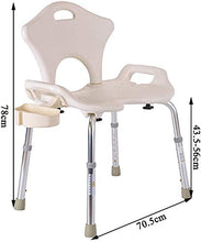 Sgabello da doccia Bagno sgabello bianco addensare in lega di alluminio Bath Chair Altitudine doccia regolabile Sgabello Bagno sgabello da bagno sedia incinta banco Donna Bagno con doccia staccabile B