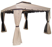 MICHELE SOGARI Gazebo 3X3 Giardino in Alluminio con Copertura 250 GR. Antipioggia 4 Zanzariere e 4 Teli Laterali