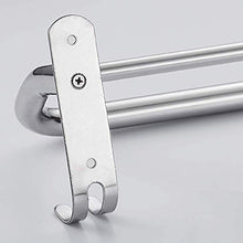 AINIYF Bagno Bagno Doccia Mensola Organizzatore Parete portasciugamani Punch Libero Doppio Hanging Asta Acciaio Inox 304, 2 Metodi di Installazione (Dimensioni: 50cm)
