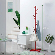 SANON Semplice Pavimento in Legno Appendiabiti Semplice Gancio Moda Hanger Soggiorno Bagagli da Letto Hanger Red cremagliera 158x50cm Coat WTZ012
