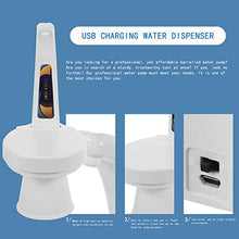 UPKOCH Pompa per Bottiglia d'Acqua Ricarica USB Sensore Intelligente Pompa Automatica per Acqua Potabile Distributore di Acqua Elettrico Portatile Interruttore Bottiglia d'Acqua Bianco