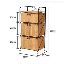 TXXM fabbricazione Cassettiera Cucitura armadio cassetto di stoccaggio slot armadio bagno cucina rack di stoccaggio (Colore: Marrone, Dimensioni: A)