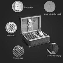 Umidificatori Humidor Scatola di Sigari Household Sigaro Alcool Alzando Box Portatile Sigari Idratante può Immagazzinare 50 Sigari con Il Termometro E Idratante