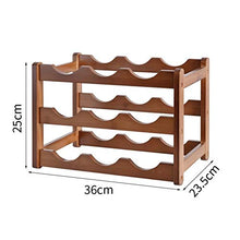 BENOHAOH Portabicchiere da Tavolo in Legno massello Portabicchieri, Lightweight Luxury Semplice Tempo Libero Multi-Spack per Il Piacere di Svago (Color : Three Layers of Nine Bottles)