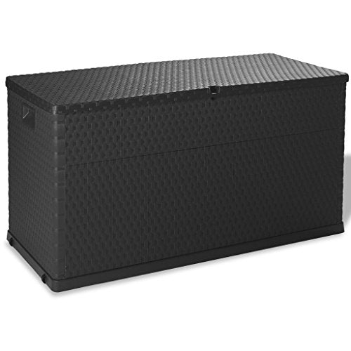 Tidyard Baule Cassapanca da Giardino Piccolo Impermeabile, Chiudibile a Chiave, Contenitore da Esterno Interno, 120x56x63 cm Antracite