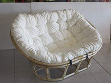 fantasie d oriente Poltrona PAPASAN Divano 2 POSTI Rattan Naturale con Cuscino E Cinghie CM 170X105X87 H Vimini con Cuscino E Cinghie PAPASAN Salotto