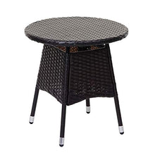 Mendler Salottino polyrattan HWC-G27 tavolino con 2X poltrone Marrone Cuscini Avorio