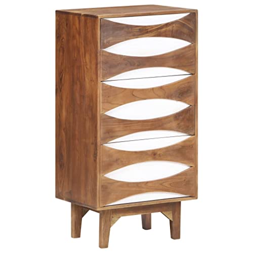 vidaXL Cassettiera 43,5x35x90 cm in Legno Massello di Acacia