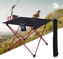 Tavolo da picnic all'aperto Tavolo pieghevole ultraleggero con portabicchieri, Campo portatile in alluminio Picnic Pieghevole Scrivania con sacchetto di trasporto, ottimo per viaggi all'aperto BBQ Esc