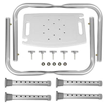 WARLA Sgabello Doccia, Sedia Doccia Anziani, 51 * 39 cm, Altezza Regolabile (43-60,5 cm), Gambe Antiscivolo + Lega di Alluminio + Design ad Arco, carico Massimo 150 kg