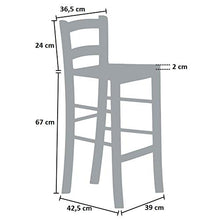 Sgabello h 67cm da terra alla seduta in ciliegio seduta in legno massello