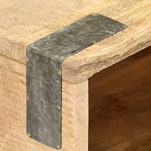 vidaXL Comodino Comodino Tavolino da Notte Solido Robusto Resistente Pratico Comodo Utile Armadietto 40x30x52 cm in Legno Massello di Mango Grezzo