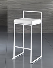 Wink design, Newport News, Set Due Sgabelli Bar, Finta Pelle, Bianco