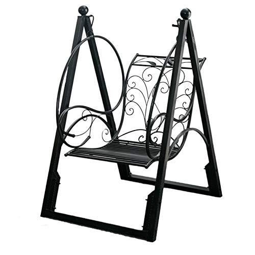 Sedia a dondolo da terrazza panca da giardino, amaca singola in metallo resistente agli agenti atmosferici per esterni, sedie a sdraio da cortile per balcone, sedia con schienale altalena