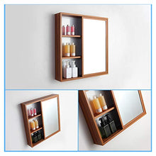 haozai Mobiletto Pensile da Bagno con Specchio Salvaspazio Mobile da Lavabo Stile Rustico Armadietto Arredo Specchio A Parete, 60x70x12.5cm 20