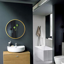 IG Specchio da Parete da Bagno Rotondo, Specchio Sospeso, Struttura Rotonda per il Trucco Del Bagno