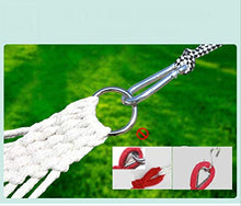 Amaca da esterno in cotone 200 * 150 cm Outdoore Canvasdouble Amaca da viaggio portatile Sedia sospesa Sedia altalena Amaca Tentg, Cuscinetto: 300Kg