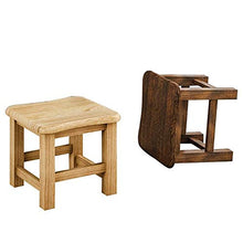 Sgabello in legno massiccio, decorativo, 26 x 26 x 24 cm (altezza x larghezza x profondità) (marrone)