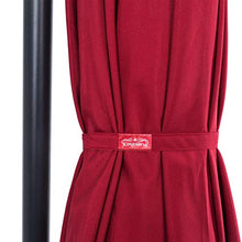 Kingsleeve Ombrellone a Braccio Ø300cm manovella Idrorepellente Alluminio Parasole Giardino Rosso
