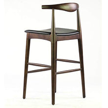 XuQinQin Massello di Frassino Legno Bar Sgabello con Schienale Altezza Moderna e Stile Semplice con Il poggiapiedi Home Kitchen Chair sgabelli da Bar (Color : Natural)