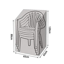 SIRUITON Copertura per Sedia Esterno Giardino Telo Impermeabile Copri Sedie con Braccioli Prestazione Anti Polvere Pioggia Sole Neve Nero 120 x 65 x 65/80 cm
