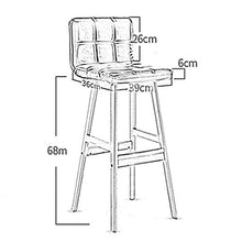 HLL Sedie, Sgabelli multifunzionali in legno per la casa, Sgabello alto antiscivolo impermeabile in tessuto PU spesso Stile nordico,Nero