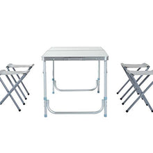 BAKAJI Tavolo Camper Campeggio Picnic Alluminio Pieghevole a Valigetta per Spiaggia o Giardino (120 x 60cm)
