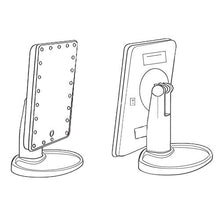 ADSE Specchio per Il Trucco Specchio per Il Trucco a LED con 22 luci a LED 180 °; Strumento cosmetico con ingrandimento 10X di Rotazione 29 Specchio da 17,5 cm
