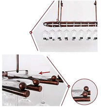 Home Equipment Ceiling Wine Rack Adjustable Height Wall mounted Wine Bottle Holder Metal Iron Wine Glass Holder Goblet Goblet Rack Retro Style Creative Bar Decoration Display Stand Bronze Size: 80