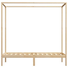 SKM Giroletto a Baldacchino in Legno Massello di Pino 100x200 cm
