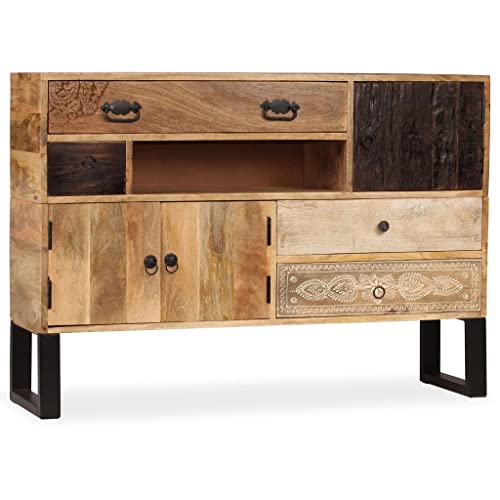 vidaXL Legno Massello di Mango Credenza Armadietto Portaoggetti Mobiletto