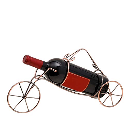 JUSTDOLIFE Supporto per vino da tavola per portabottiglie da vino triciclo creativo vintage per portabottiglie da vino