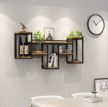 Portabottiglie Vintage da Parete - per Bottiglie di Vino Rack di stoccaggio Scaffale per Vini Legno per Cucina, Sala da Pranzo, Bar, Cantina