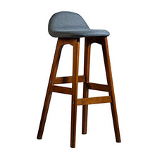 Ljings - Sedie da bar in finta pelle o tessuto, stile contemporaneo, per patio, cucina, sedia da pranzo, comodi cuscini per sedere, grigio, lino