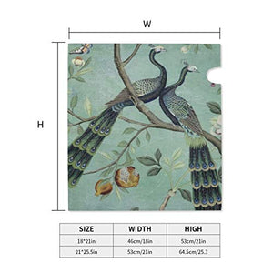 Un Teal Of Bird Chinoiserie magnetico dal design unico, copre la cassetta delle lettere per giardino, cortile, dimensioni standard 53 x 45 cm