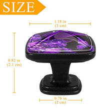 Farfalle e fiori viola 4 PCS Pomelli per Porta, Pomolo per Mobile, Pomelli per Mobili con Viti, Maniglia per Armadietto, Pomelli per Porta, Pomelli per Cassetti per Porta, Armadio, Cassetto e Credenza