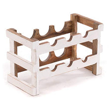 DESIGN DELIGHTS RUSTIKALER - Portabottiglie in legno, 6 bottiglie, 39 x 26 x 20 cm (larghezza x altezza x profondità), colore: 06 bianco