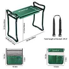 Inginocchiatoio e sedile da giardino, sgabello da giardino pieghevole aggiornato Attrezzi da giardinaggio inginocchiatoio da giardino portatile con 2 sacche per attrezzi gratuite, cesoie da potatura