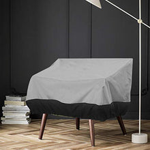 rongweiwang Copertura Panca Heavy Duty Patio Esterna Impermeabile Outdoor Divano Divano Coperchio Coperchio Prato mobili - Grigio + Nero