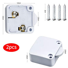 2 Pezzi Interruttore Armadietto Interruttore di contatto porta Interruttori 2A 250V Interruttore Armadio Bianco Interruttore Porta per Armadietti