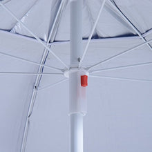 Outsunny Ombrellone Tenda Parasole 2 in 1 da Giardino Spiaggia Protezione UV 50 in Poliestere Ferro con Borsa di Trasporto 210x 222cm