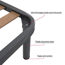 SomnusSana - Rete in Ferro con Piedi e Doghe in Legno cm140x190 H40 per materasso Francese