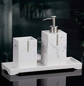 JTKDL Set di Accessori per Il Bagno Set di Lavaggi per Bagno in Resina per Bagno in Resina Creativa con Fascia Elastica Creativa Europea di Fascia Alta,D