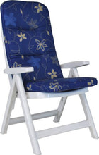 Angerer Cuscino per Sedia 50 x 120 cm, Design Corfù Blu (Senza Sedia)