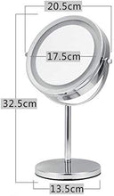 Trucco specchio con luci Double Sided illuminato trucco specchio-7in LED specchio con luci, 1x / 5x ingrandimento Specchio da toilette, Specchio rotondo cosmetici for il bagno o camera da letto contro